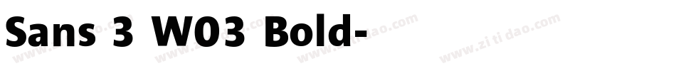 Sans 3 W03 Bold字体转换